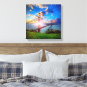 Golden Gate Sunrise Canvas Afdruk (Insitu (Slaapkamer))