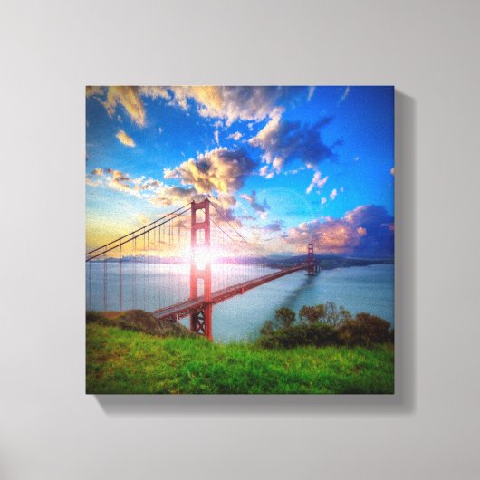 Golden Gate Sunrise Canvas Afdruk (Voorkant)