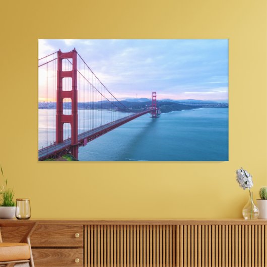 Golden Gate Sunrise Canvas Afdruk (Insitu (Woonkamer))