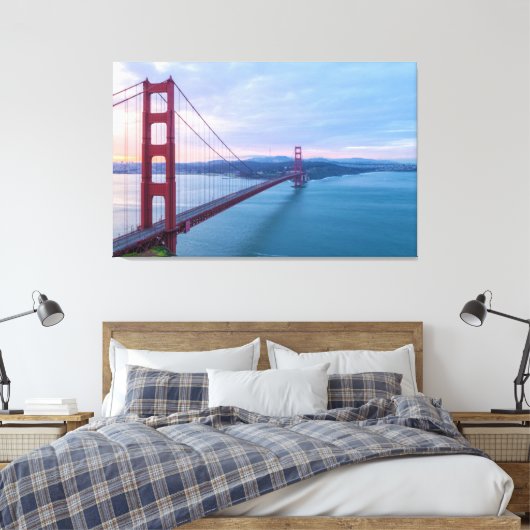 Golden Gate Sunrise Canvas Afdruk (Insitu (Slaapkamer))