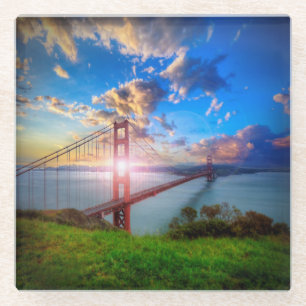 Golden Gate Sunrise Glazen Onderzetter