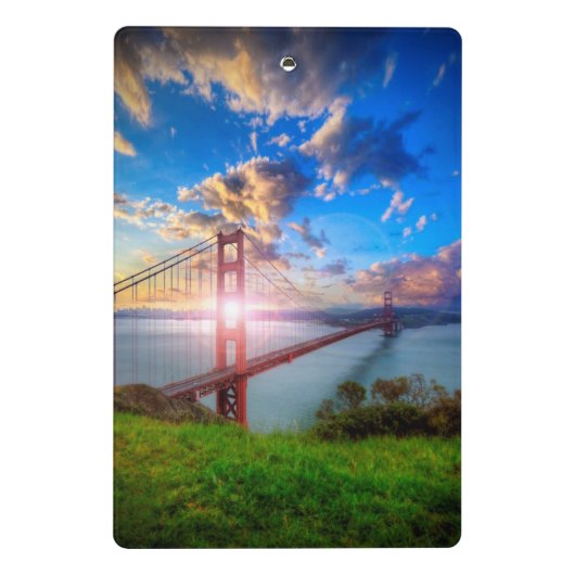 Golden Gate Sunrise Mini Klembord (Achterkant)
