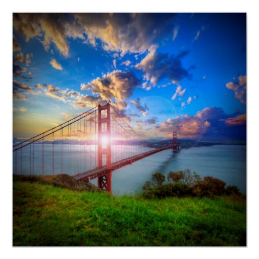Golden Gate Sunrise Poster (Voorkant)