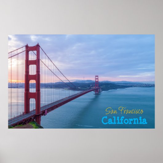 Golden Gate Sunrise Poster (Voorkant)