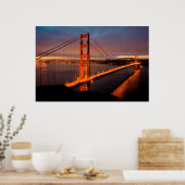 Golden Gate Sunrise Poster (Keuken)