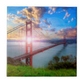 Golden Gate Sunrise Tegeltje (Voorkant)