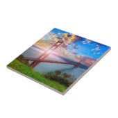 Golden Gate Sunrise Tegeltje (Zijkant)