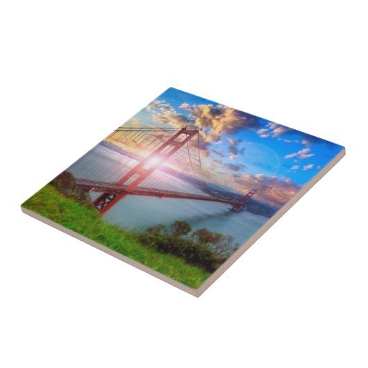 Golden Gate Sunrise Tegeltje (Zijkant)