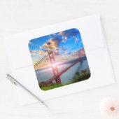 Golden Gate Sunrise Vierkante Sticker (Envelop)