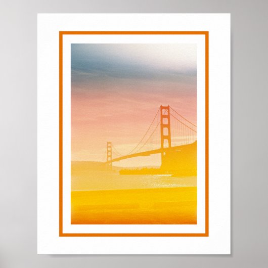 Golden Gate Sunset Poster (Voorkant)