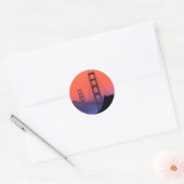 Golden Gate Sunset Ronde Sticker (Envelop)