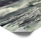 Golden Gate Waves 12 x 12 inch Poster (Hoek)