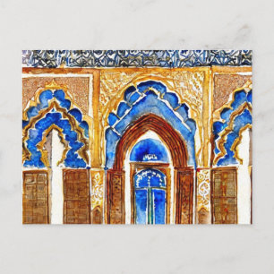Golden Gates Fez's Koninklijk Paleis Marokko water Briefkaart