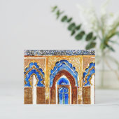 Golden Gates Fez's Koninklijk Paleis Marokko water Briefkaart (Staand voorkant)