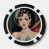 Golden Gatsby Glamour Poker Chips (Achterkant)