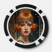 Golden Gatsby Glamour Poker Chips (Achterkant)