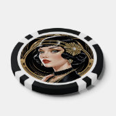 Golden Gatsby Glamour Poker Chips (Enkel)