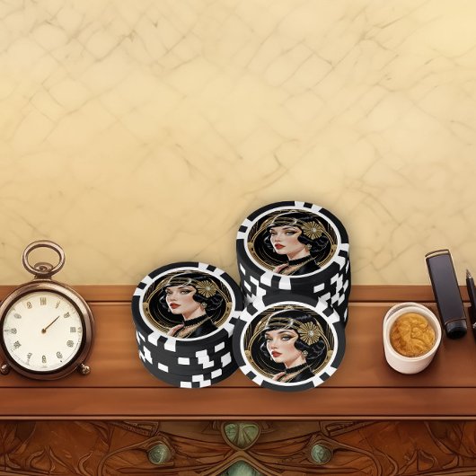 Golden Gatsby Glamour Poker Chips