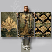 Golden Gatsby Hour Art Deco Zwaar Gewicht Decoupag Inpakpapier Vel