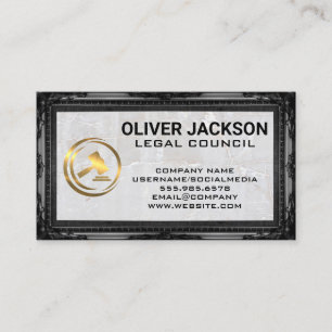 Golden Gavel Law Logo   Klassiek Frame   Steen Visitekaartje