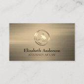 Golden Gavel Logo | Goudgeborstelde achtergrond Visitekaartje (Voorkant)