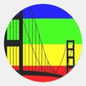 Golden Gay Ronde Sticker (Voorkant)