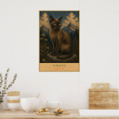 Golden Gaze: Birmese Kat Poster (Keuken)
