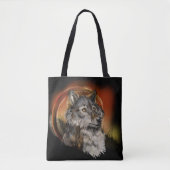 Golden Gaze en vangen een droomwolf Tote Bag (Voorkant)