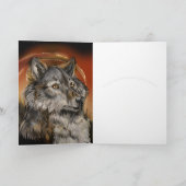 Golden Gaze Wolf Kaart (Binnen)