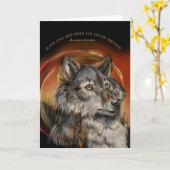 Golden Gaze Wolf Kaart (Gele Bloem)