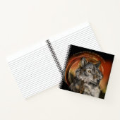 Golden Gaze Wolf Notitieboek (Binnen)