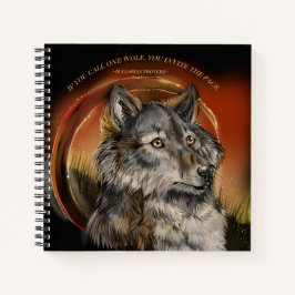 Golden Gaze Wolf Notitieboek