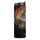 Golden Gaze Wolf Thermosbeker (Gedraaid links)