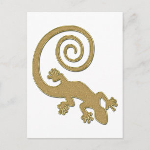 Golden Gecko Maak uw eigen achtergrond Briefkaart
