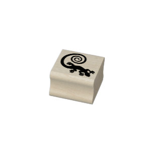 Golden Gecko met Spiral Tail Rubberstempel
