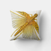 Golden/Geel cricket Bug/Insect/Cicada 20-inch pilo Kussen (Achterkant)
