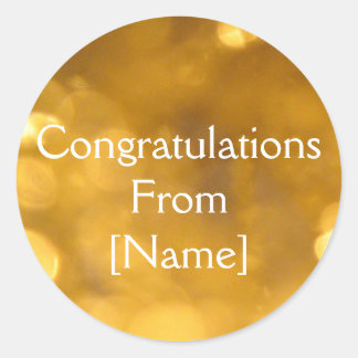 Golden Gefeliciteerd Sticker