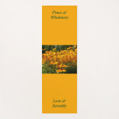 Golden gele bloemen, je eigen afbeelding en tekst yogamat (Voorkant)