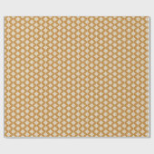 Golden gele geometrische sterren Minimale kerstdag Cadeaupapier (Vlak)