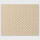 Golden gele geometrische sterren Minimale Kerstmis Cadeaupapier (Vlak)