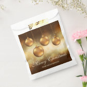 Golden gele kerstblazen met aangepaste tekst bedankzakje (Gezegeld)