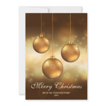 Golden gele kerstblazen met aangepaste tekst