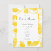 Golden gele Waterverf bladeren Kaart (Voorkant)