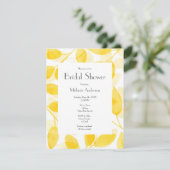 Golden gele Waterverf bladeren Kaart (Staand voorkant)