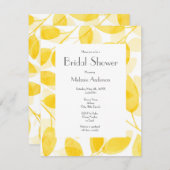 Golden gele Waterverf bladeren Kaart (Voorkant / Achterkant)