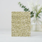 GOLDEN GELLOW WHITE SEQUINS GLITTER TEXTURE TEMPLA BRIEFKAART (Staand voorkant)