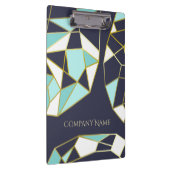 Golden Gem-contouren | Navy Blue en Turquoise Klembord (Rechts)