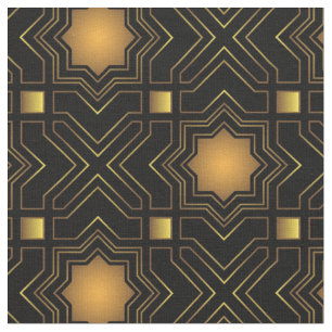 Golden Geo Stars Stof