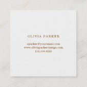 Golden Geode | Waterverf Vierkante Visitekaartje (Achterkant)