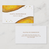 Golden Geode | Waterverf Visitekaartje (Voorkant / Achterkant)